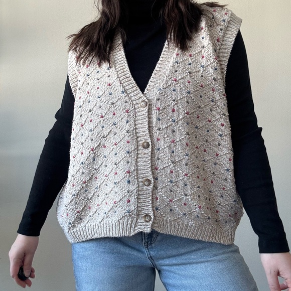 Northern Reflections Sweaters - Northern Reflections Beige V-Neck Sweater Vest